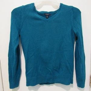 Lands End Blue Teal Sweater
